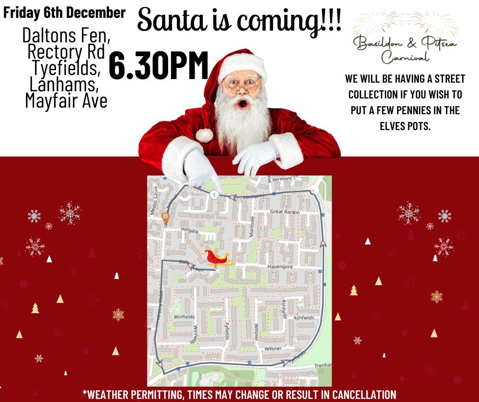 Santa Comes to Rectory Rd \/ Daltons Fen Tyefields Lanhams Mayfair Ave