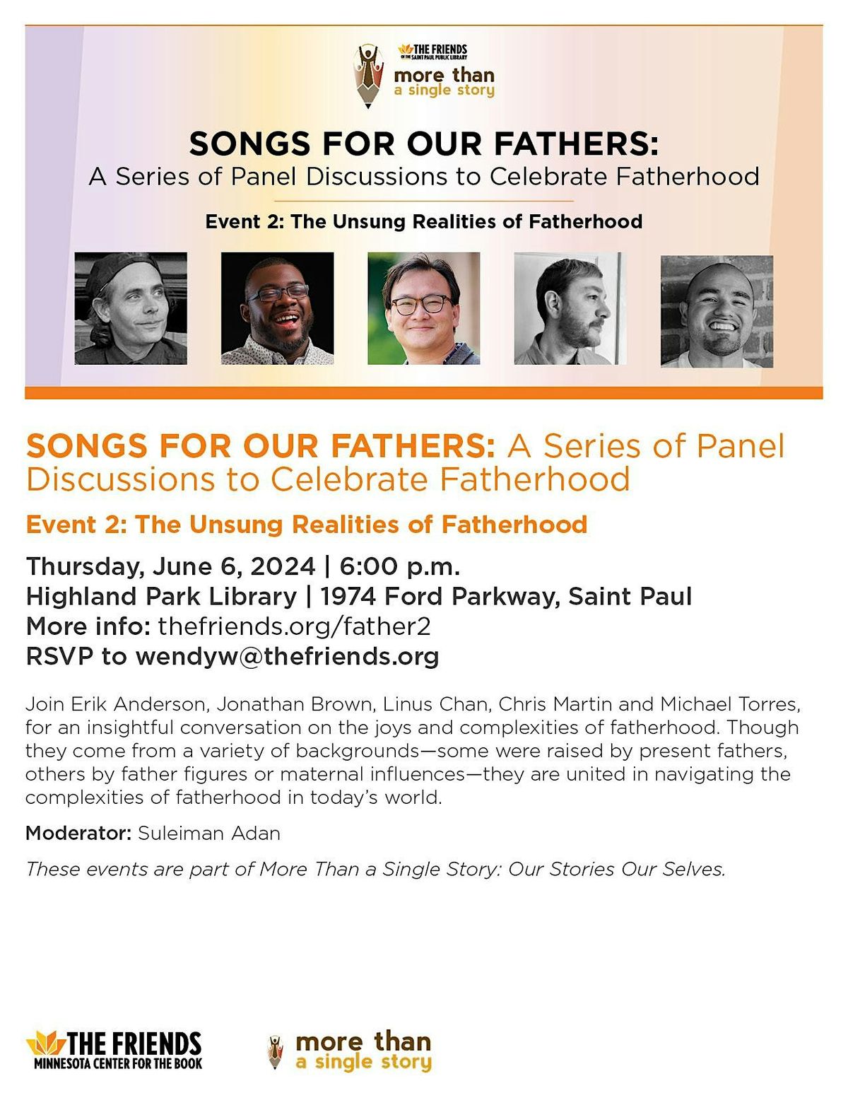 Songs for Our Fathers-Event 2: The Unsung Realities of Fatherhood