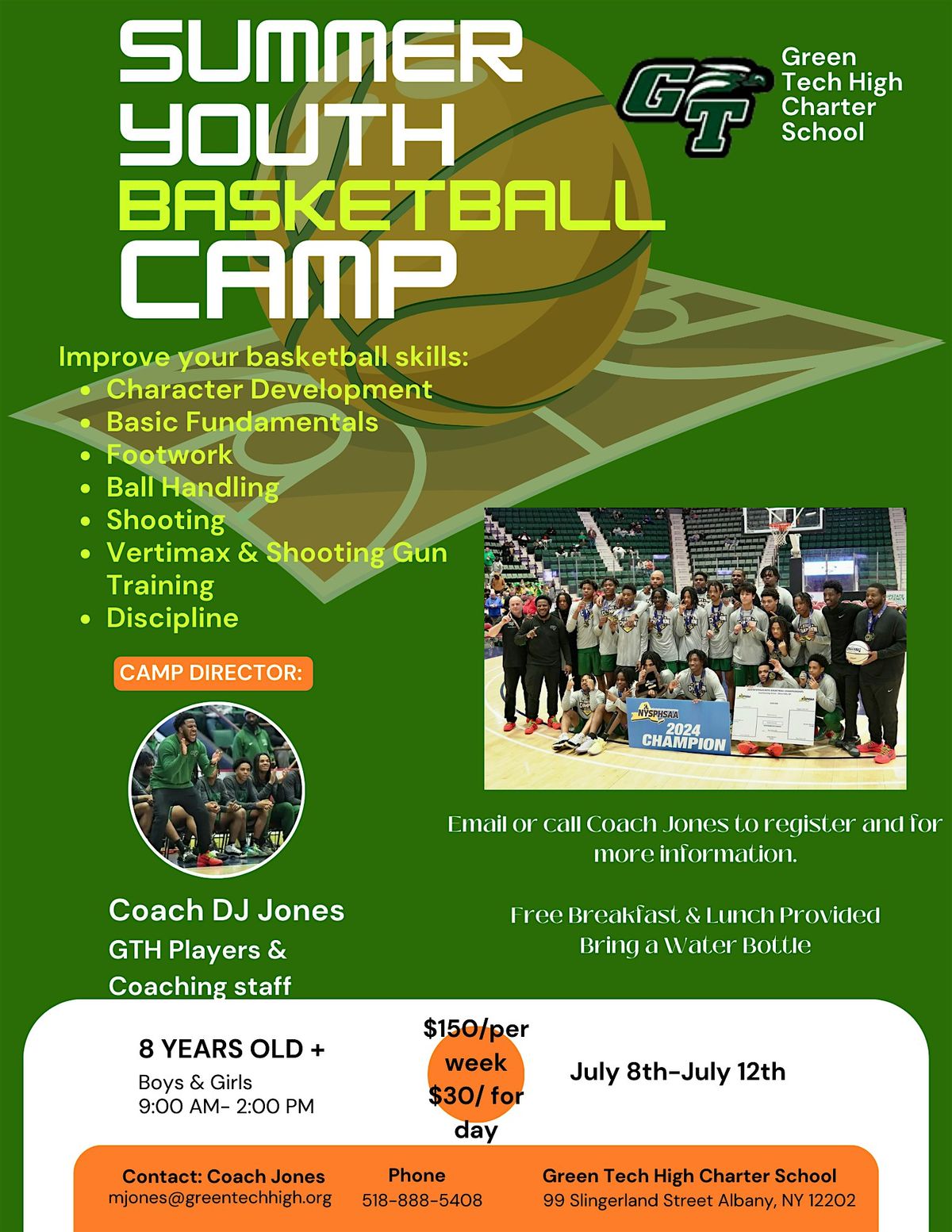 Green Tech Summer Youth Basketball Camp