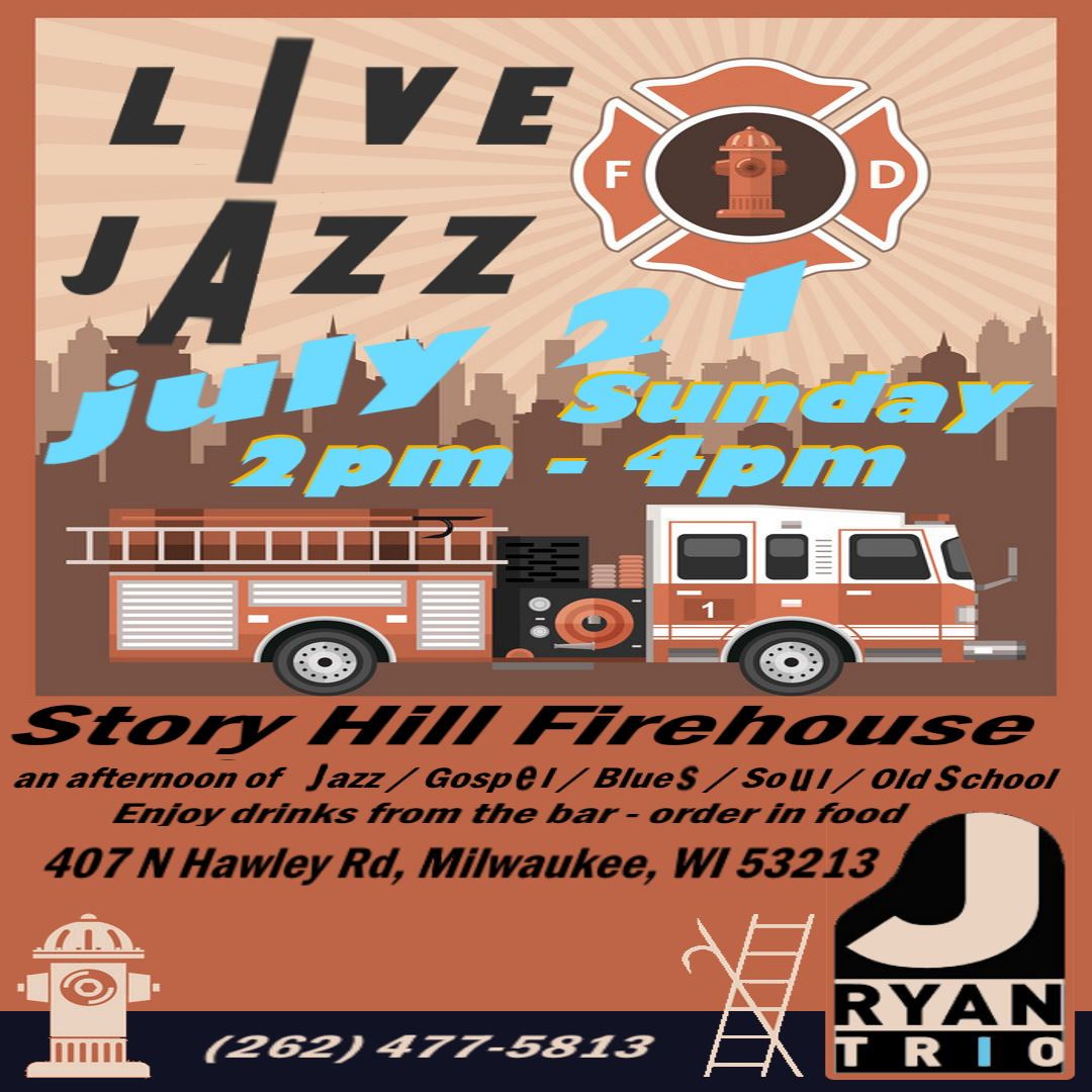 Sunday Funday with LIVE Gospel, Old School, Soul & Jazz by The JRyan Trio...