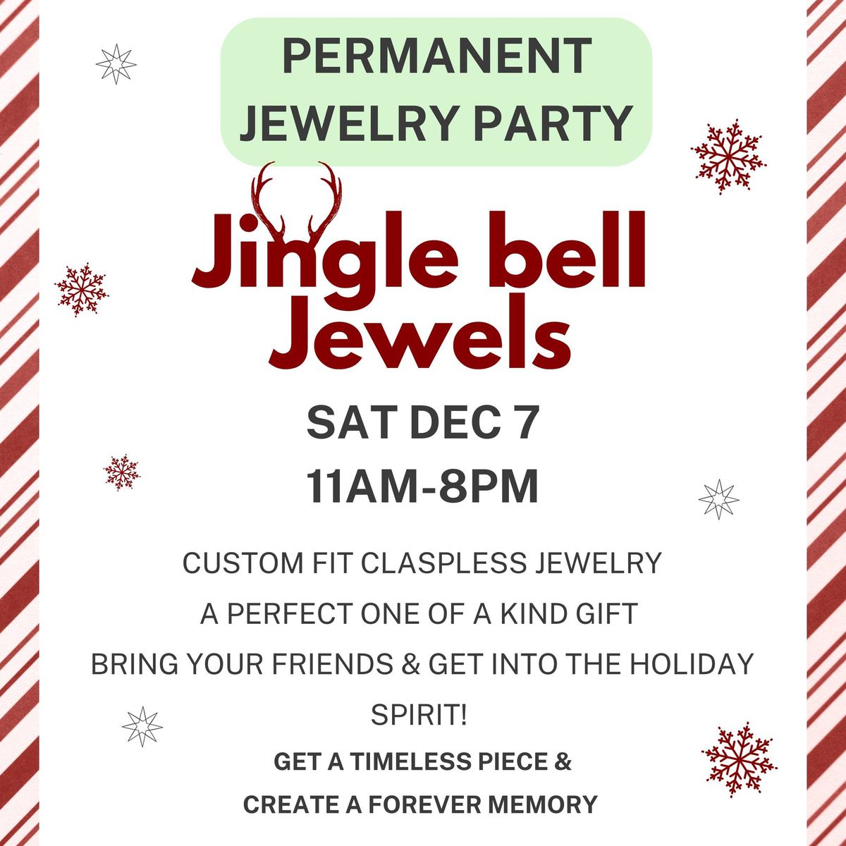 Jingle Bell Jewels - Permanent Jewelry Party