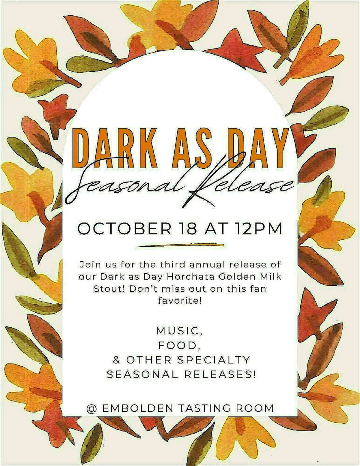 Dark as Day Seasonal Release