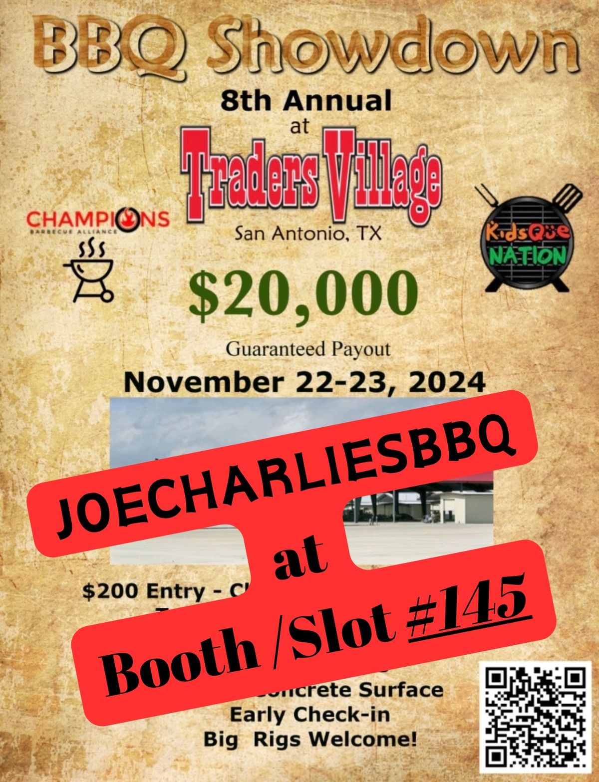 JoeCharliesBBQ @ The Cook Off at Trader Village San Antonio 11\/22-11\/23 , 2024. 