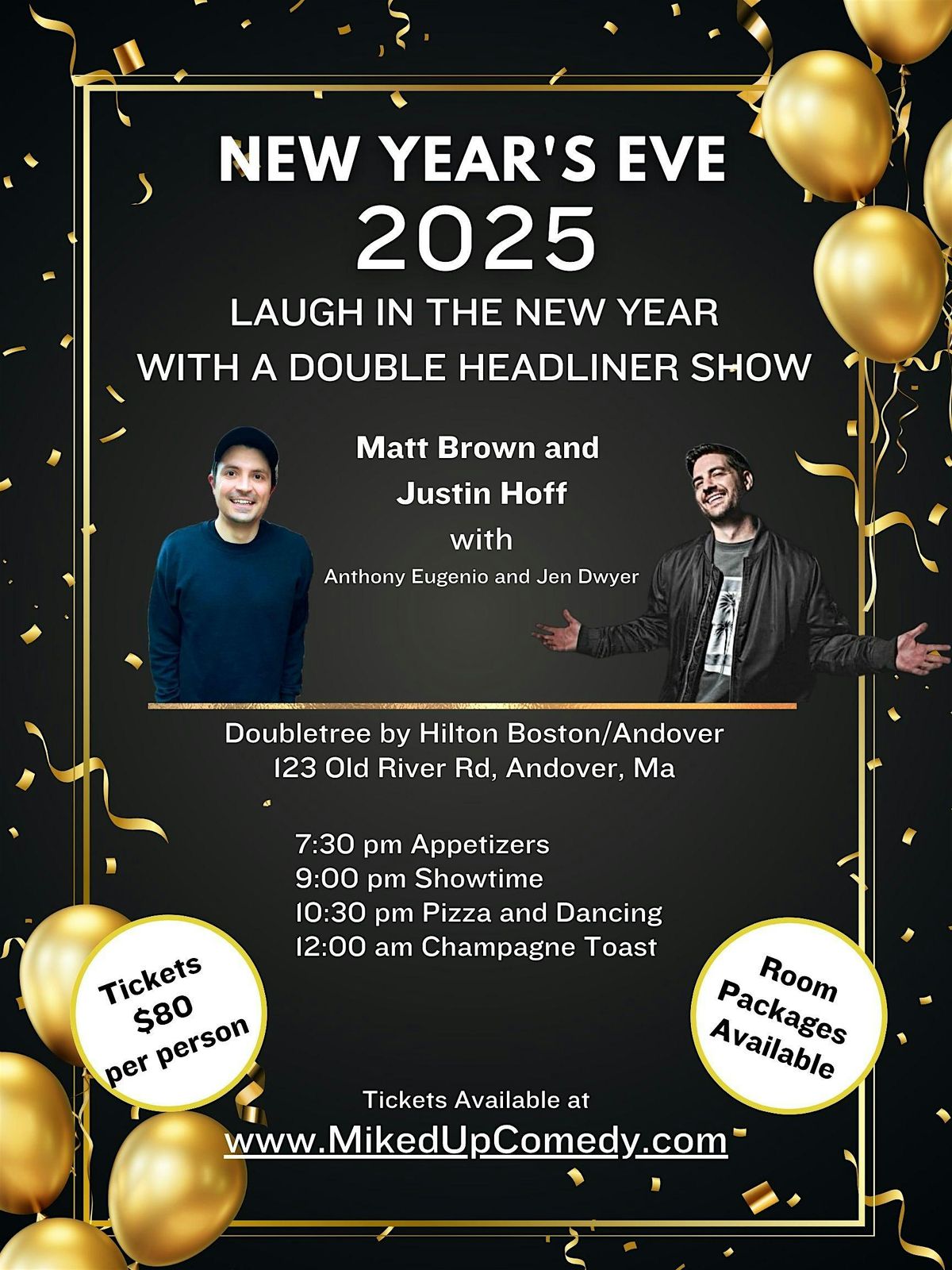 New Years Eve at The Doubletree in Andover, Ma