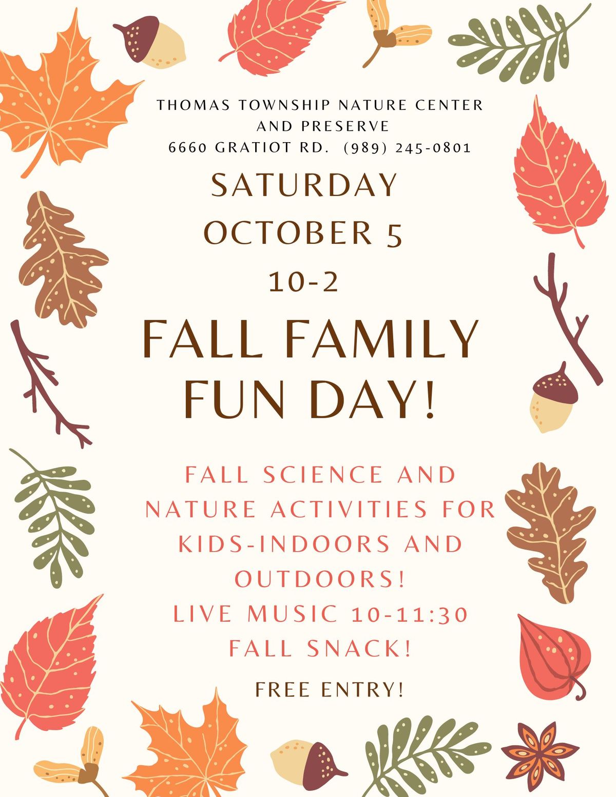 October Family Fun Day-Fall!!