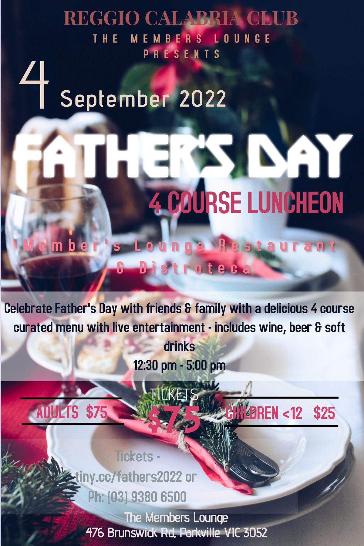 Father's Day 2022 Celebration Luncheon - Reggio Calabria Club