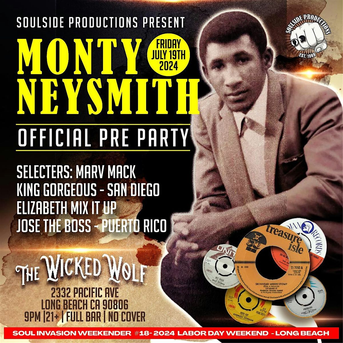 Monty Neysmith - Official Pre Party ( No Cover )