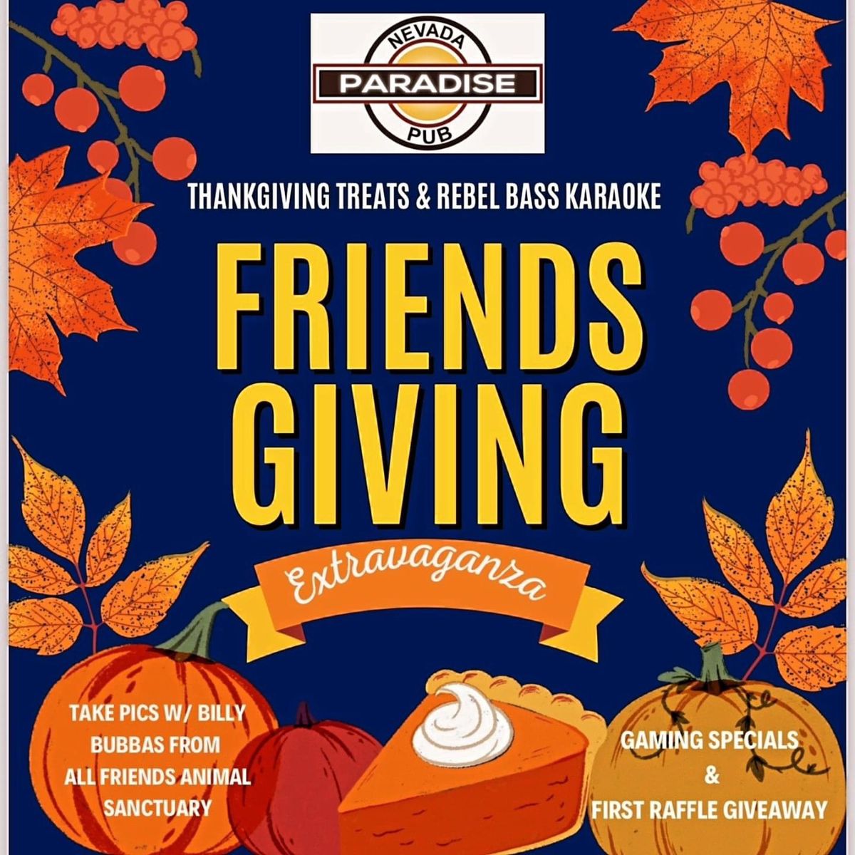 Paradise Pub Friendsgiving for All Friends Animal Sanctuary!