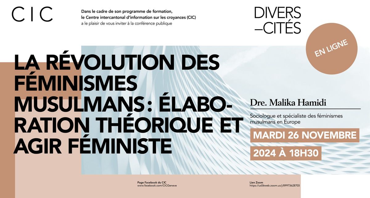 \ud83d\udce2 Conf\u00e9rence publique : La R\u00e9volution des F\u00e9minismes Mus