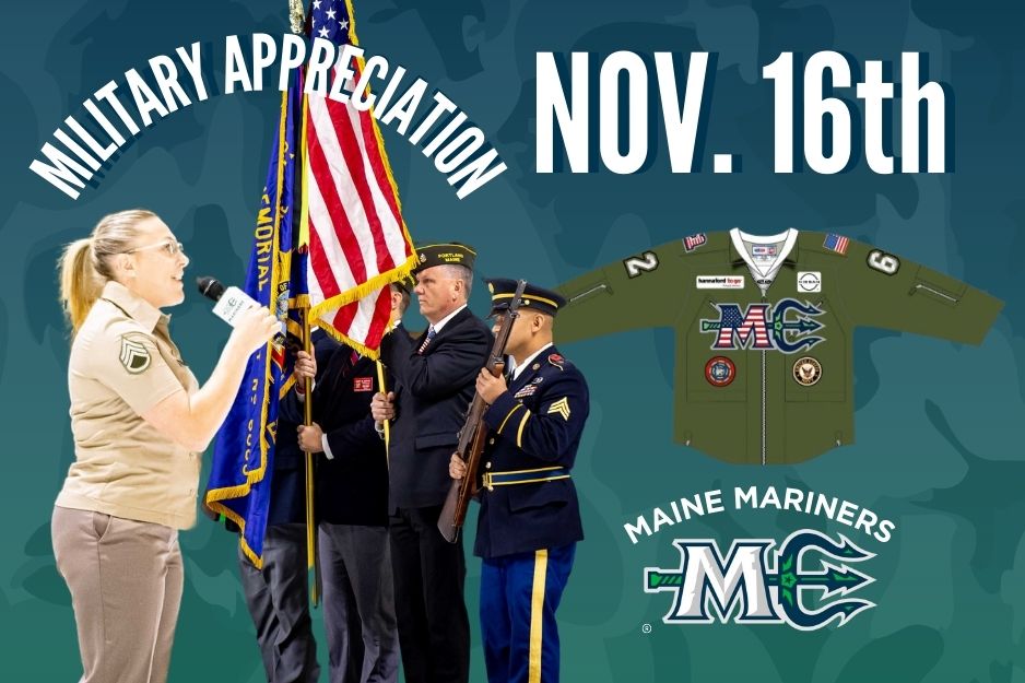 Military Appreciation Night MAINE MARINERS VS SOUTH CAROLINA STINGRAYS