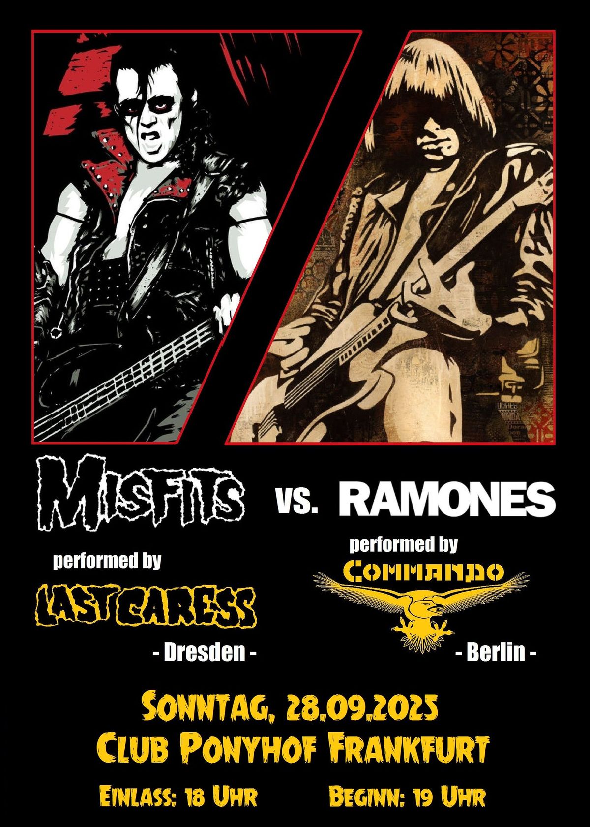 Last Caress - Misfits Tribute + Commando - Ramones Tribute | Ponyhof Club Frankfurt 