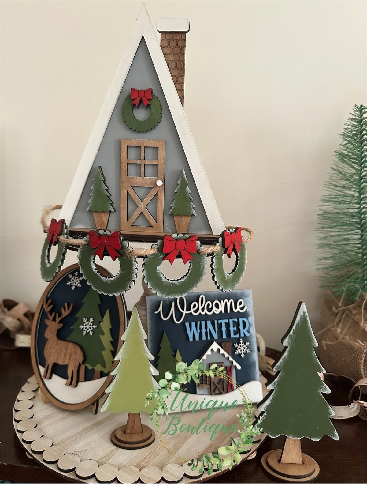 Welcome Winter Tiered Tray Set