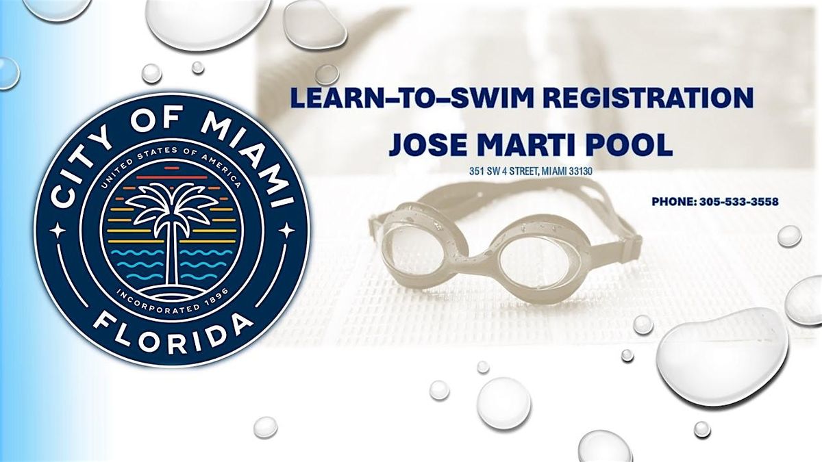 Jose Marti Pool Adult Swim Class Mon-Wed (8:00PM-8:45PM) September2024