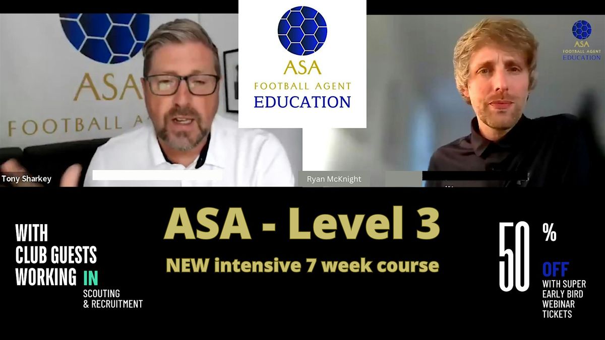 ASA Football Agent Education - Level 3 (Online)