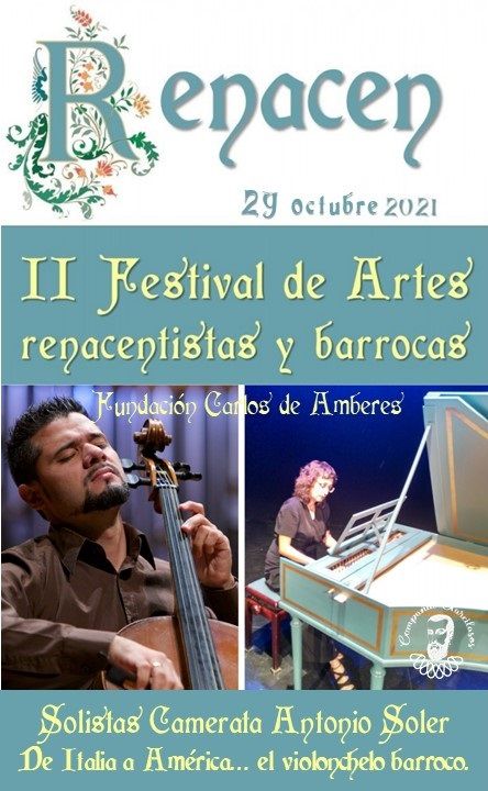 Festival 'Renacen'. Concierto "De Italia a Am\u00e9rica: viaje musical con el violonchelo barroco".