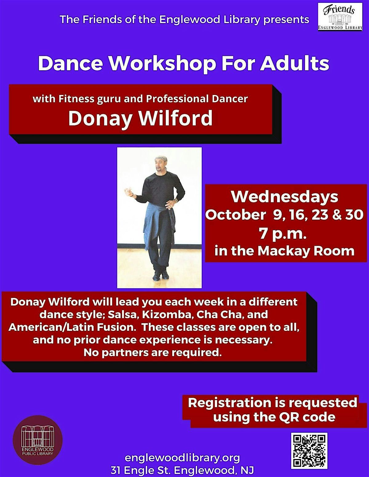 Dance Workshop for Adults with Donay Wilford