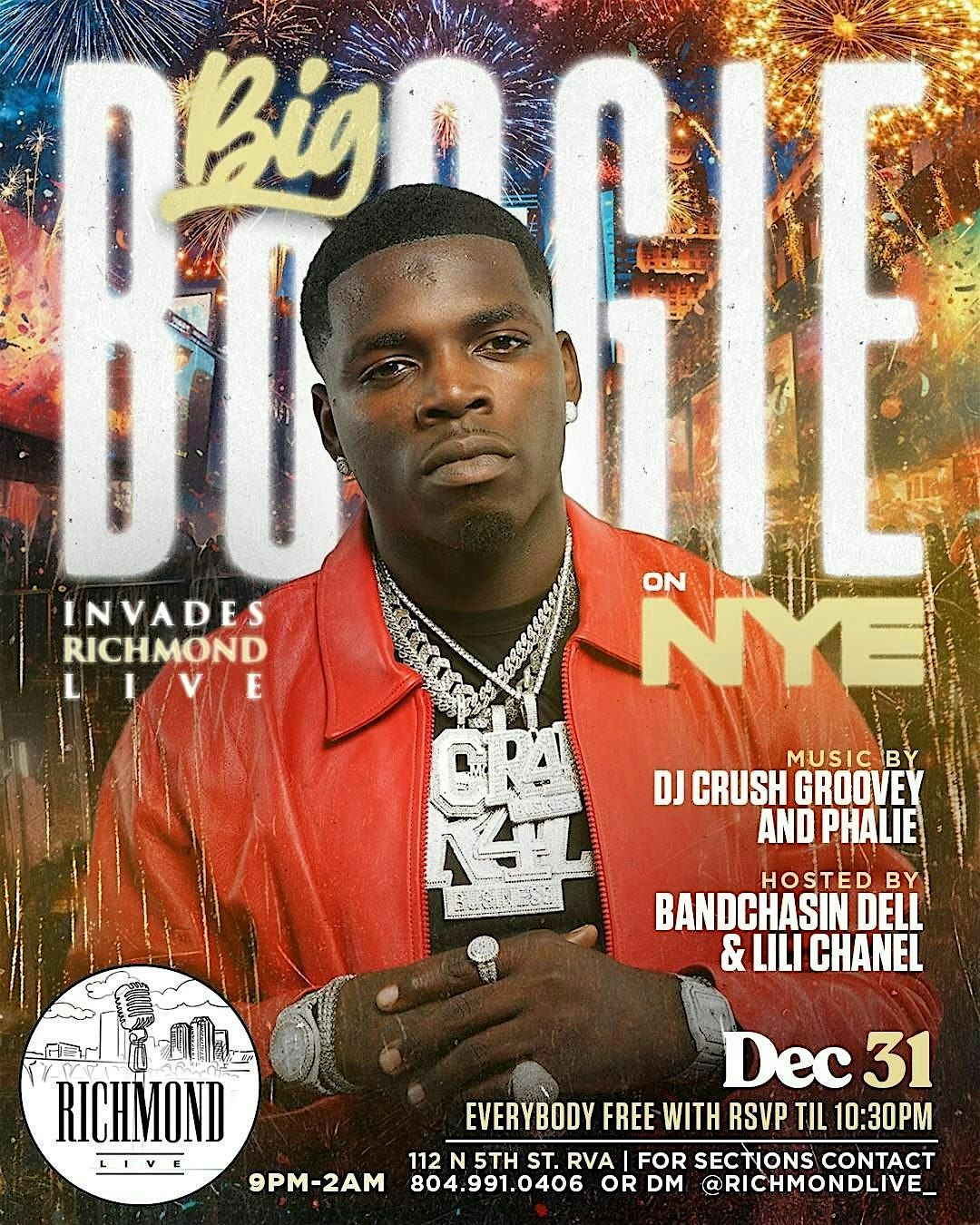 BIG BOOGIE INVADES RICHMOND LIVE ON NYE