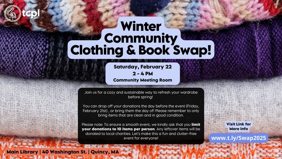 Winter Community Clothing + Book Swap