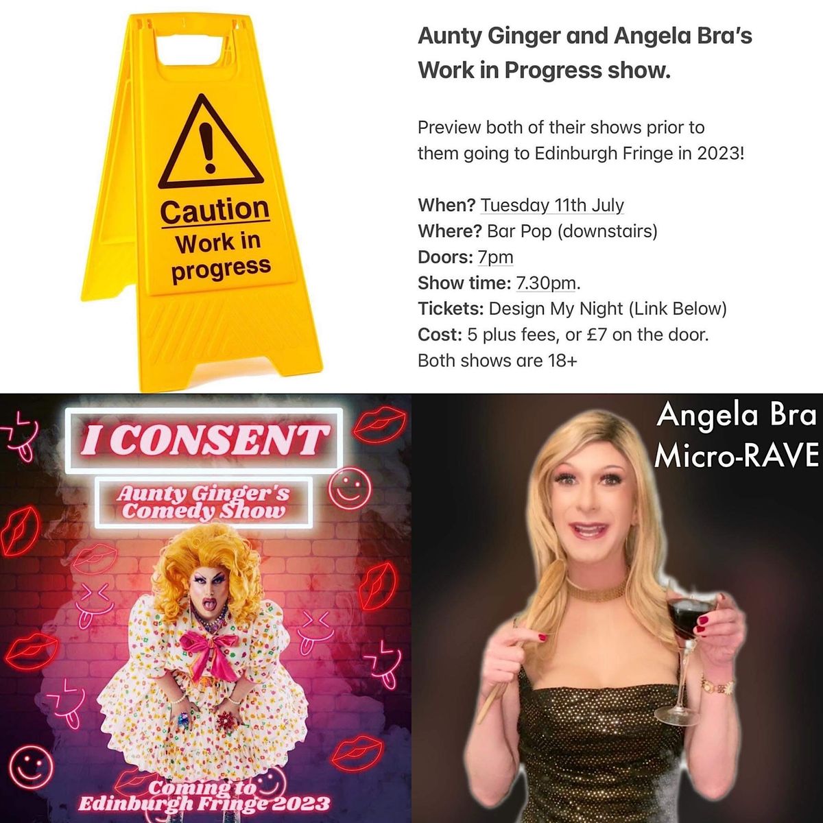 Angela Bra and Aunty Ginger - Ed Fringe - Work in Progress Shows