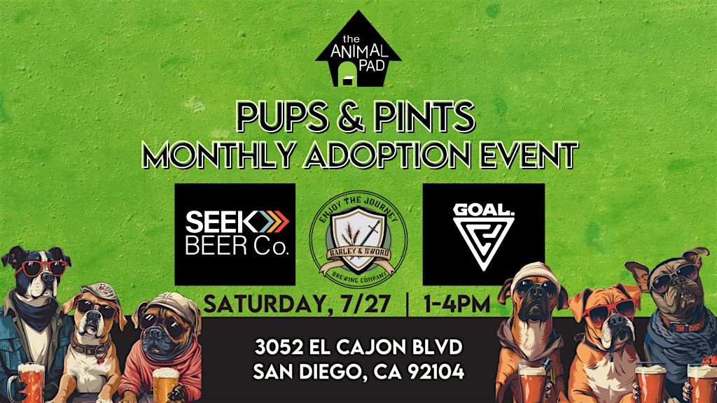 Pups & Pints: Monthly Adoption Event
