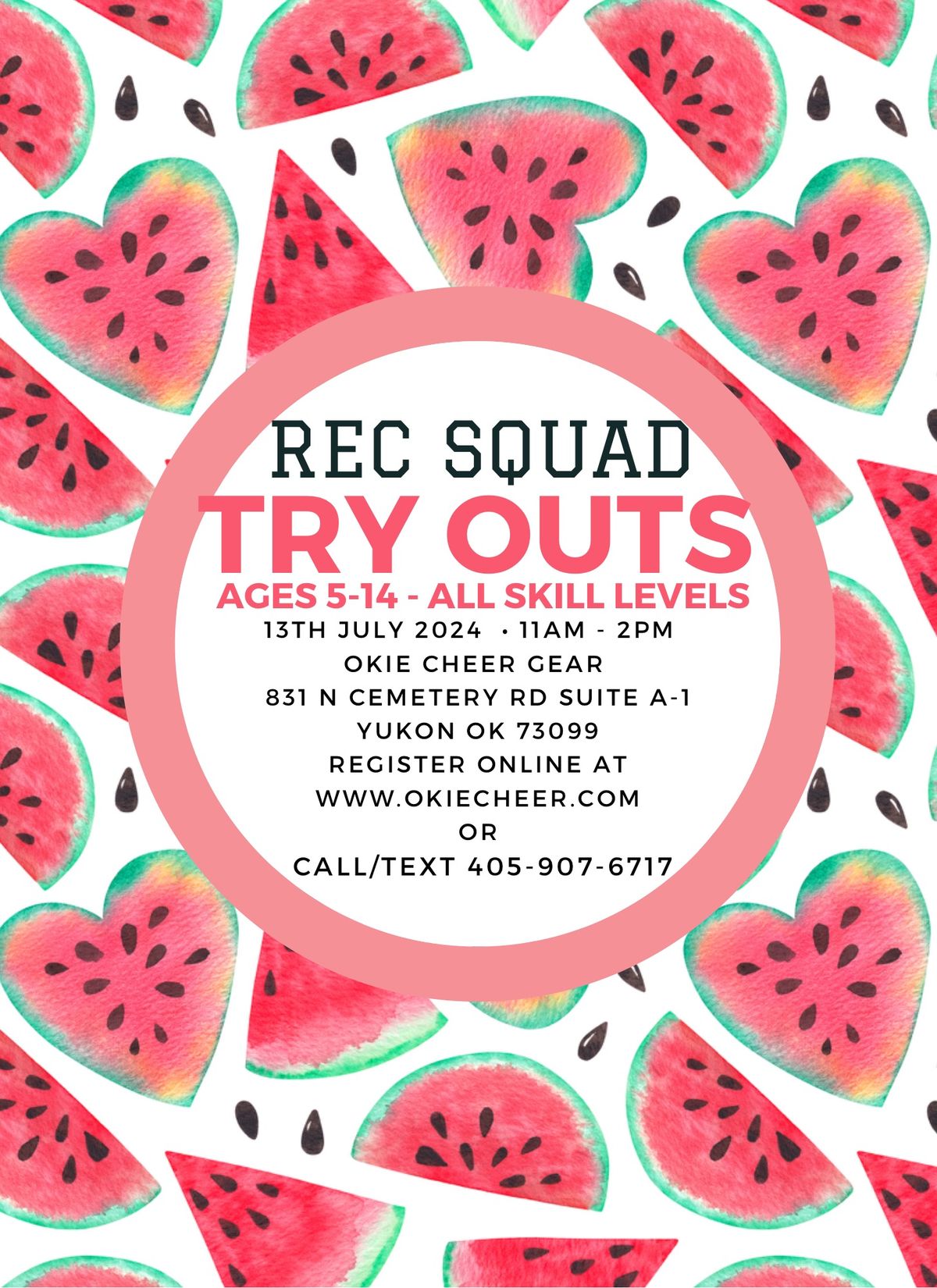 July REC Squad Try Outs