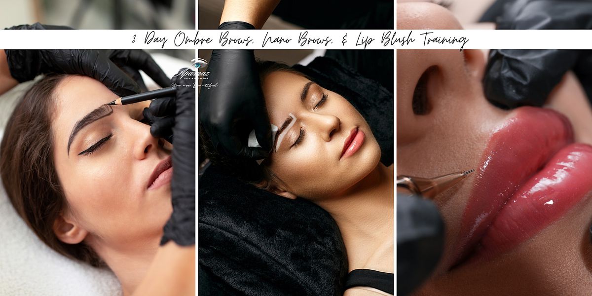 3-Day Ombr\u00e9 Brows, Nano Brows, + Lip Blush Training Certification Course