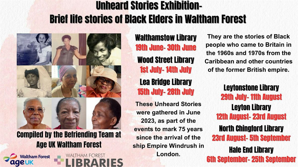 Unheard Stories - Brief Life Stories of Black Elders @Lea Bridge Library