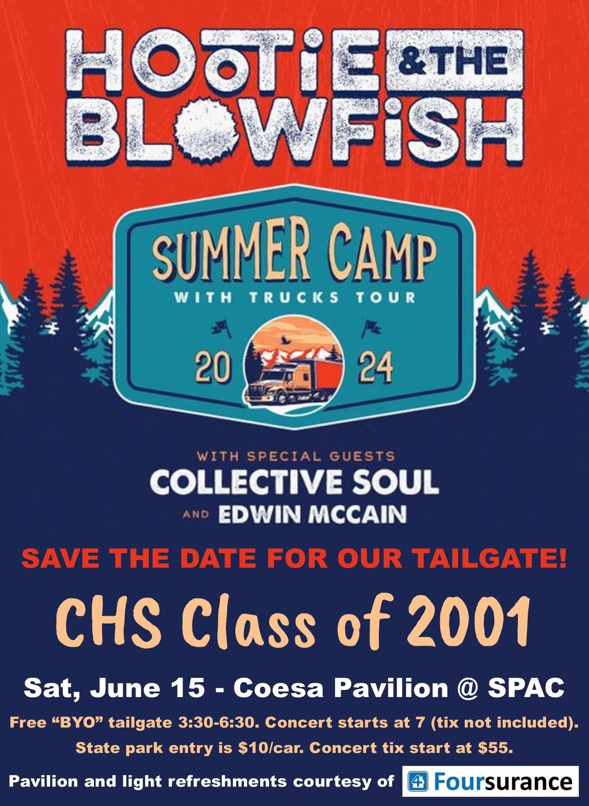 CHS Class of 2001 Tailgate at SPAC (Pre-Hootie & The Blowfish)