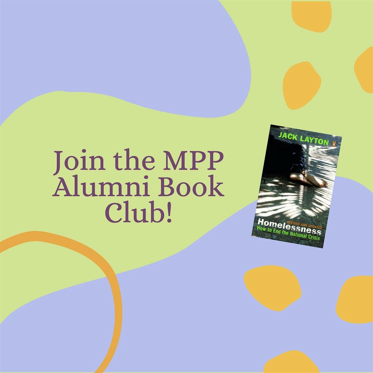 MPP Alumni Book Club: Homelessness by Jack Layton