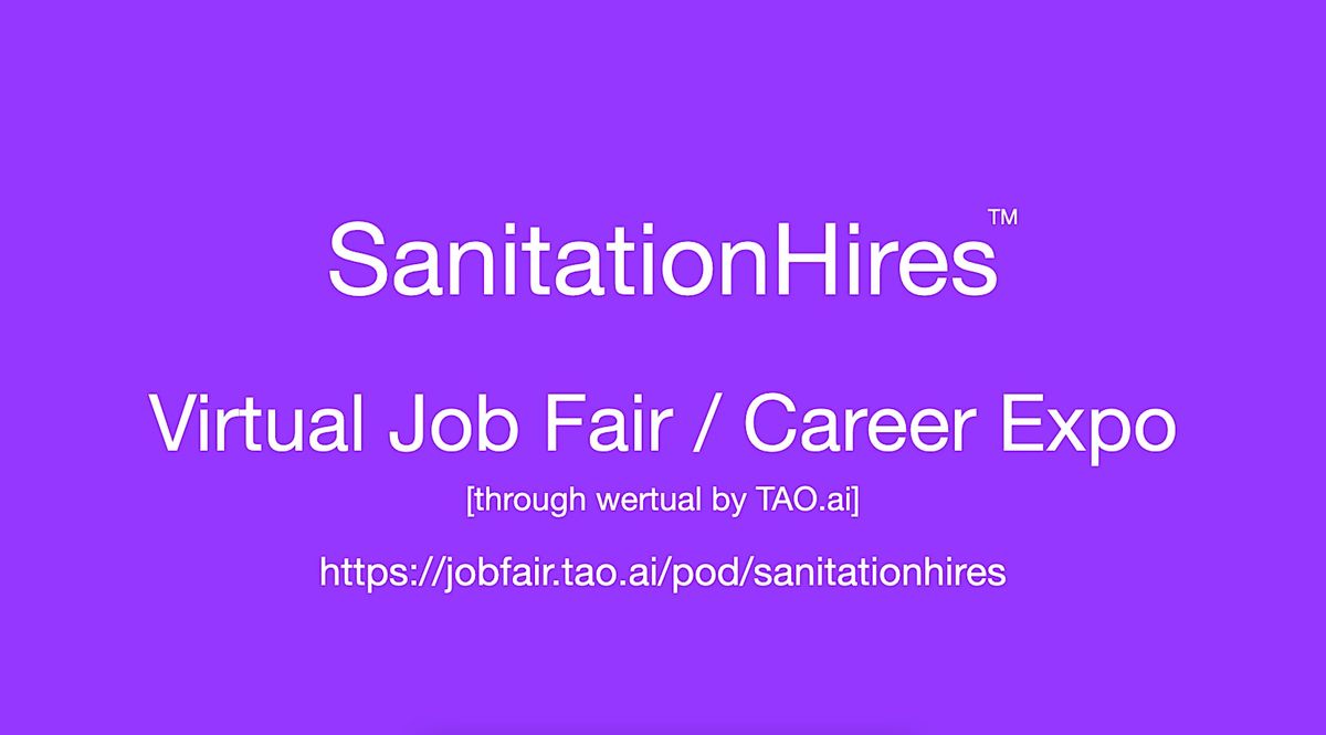 #SanitationHires Virtual Job Fair \/ Career Expo Event #SanDiego