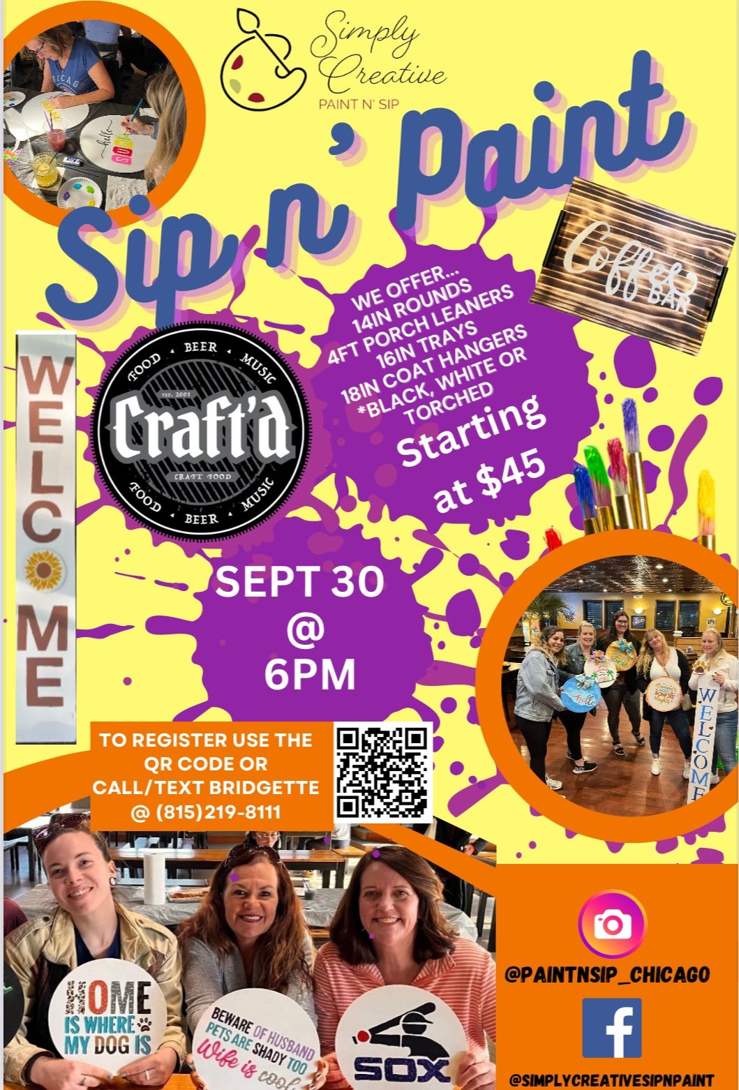  Craft\u2019d sip n paint by Simply Creative 