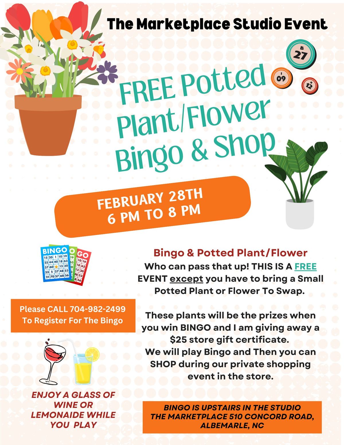 Free Bingo & Shop - Marketplace Studio Event