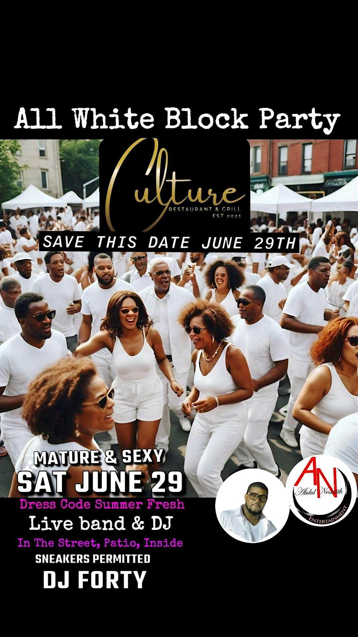All White Block Party featuring  Live Band  NuSoul & DJ Forte