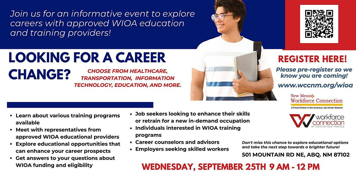 SUPERCHARGE YOUR CAREER - A WIOA Career Training & Education Expo