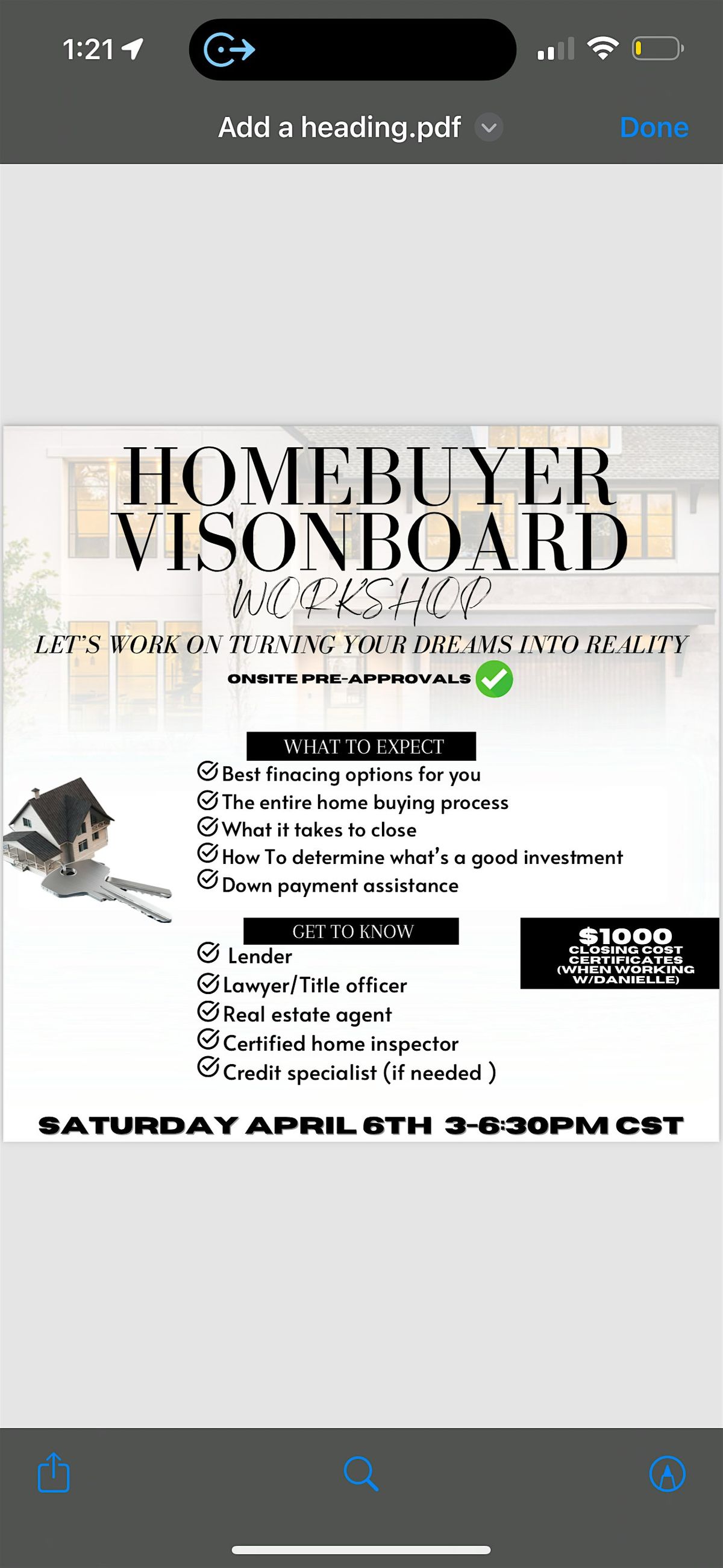 HomeBuyer Vision Board Workshop