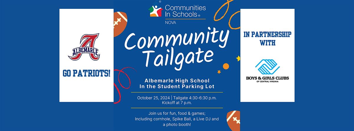 Community Tailgate Opportunity Fair before the AHS home game against CHS!