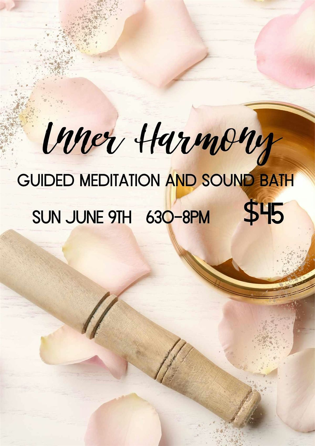 Inner Harmony:  Soundbath Journey - Sun June 9,  2024 at 630-8pm