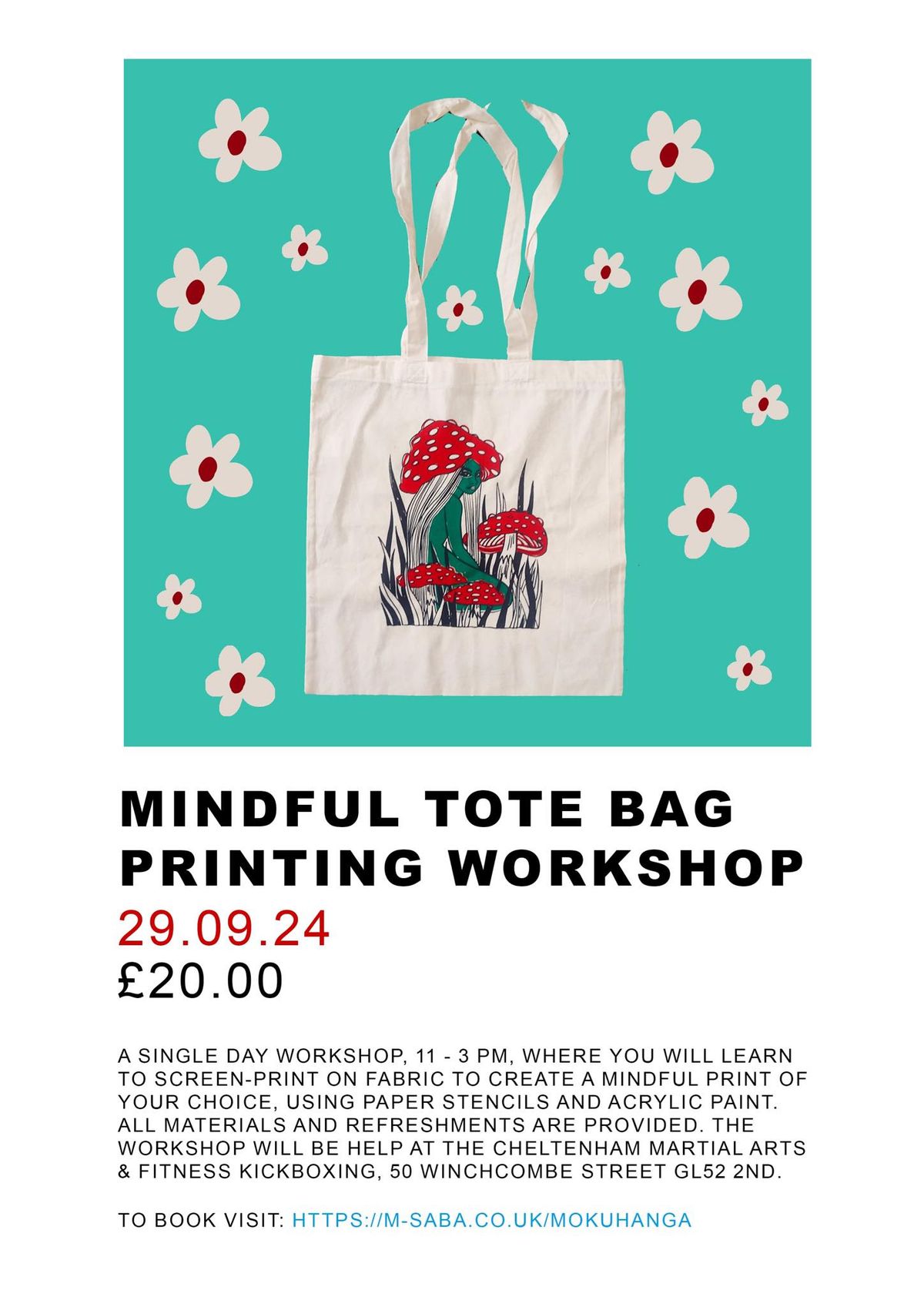 \ud83c\udf3f Mindful Tote Bag Printing Workshop with Martyna! \ud83c\udfa8