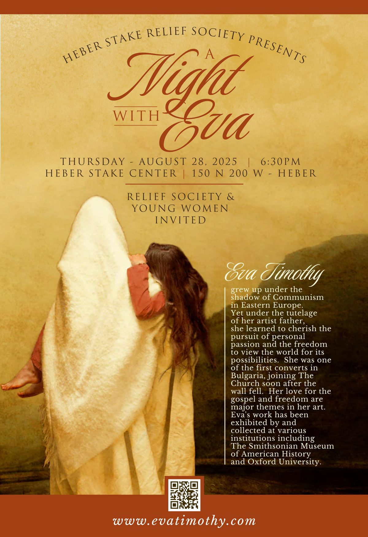 Stake Relief Society Activity - A Night With Eva
