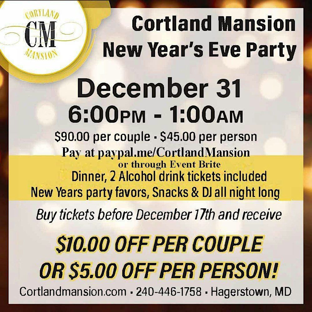 2024 Cortland Mansion New Years's Eve Party