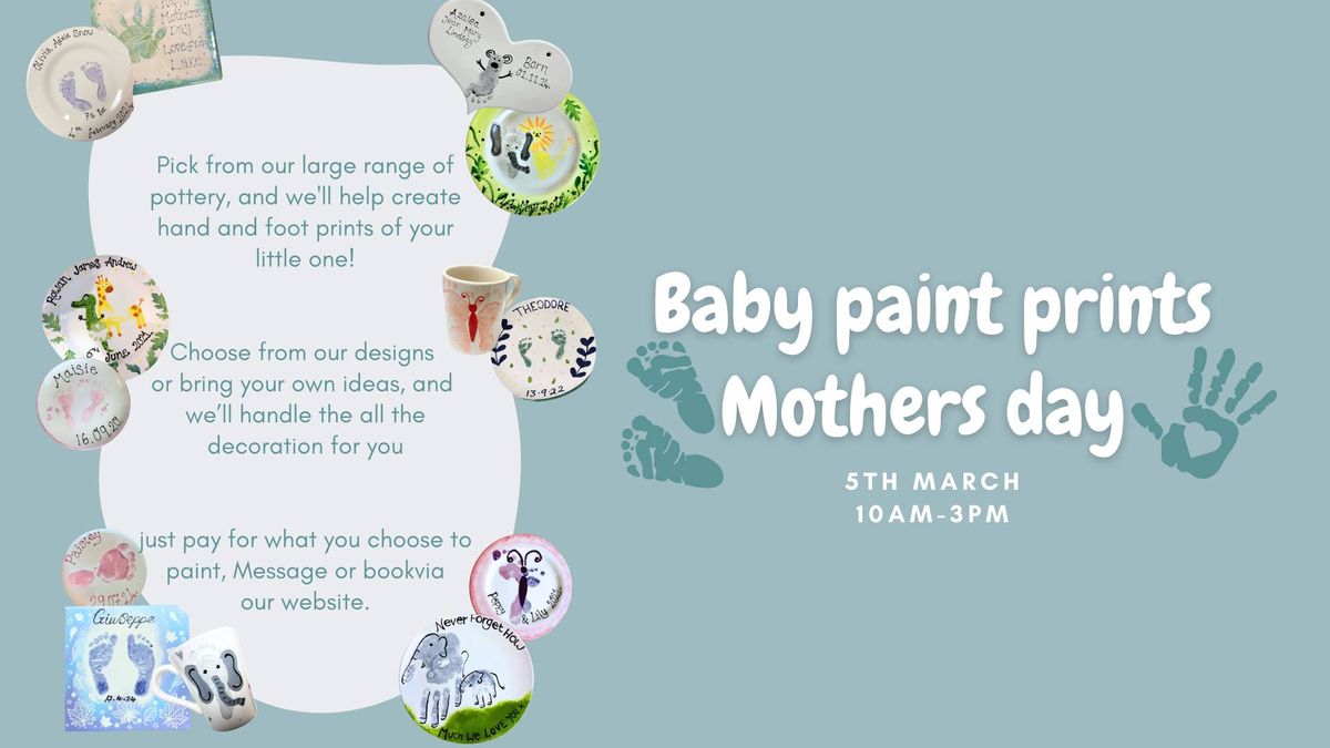 Mothers day Baby Paint print event 