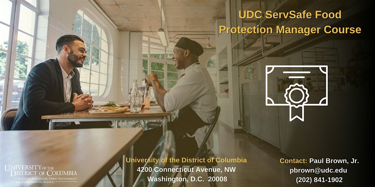 UDC ServSafe Food Protection Manager Course (November)