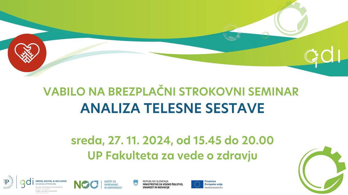 Brezpla\u010dni strokovni seminar ANALIZA TELESNE SESTAVE