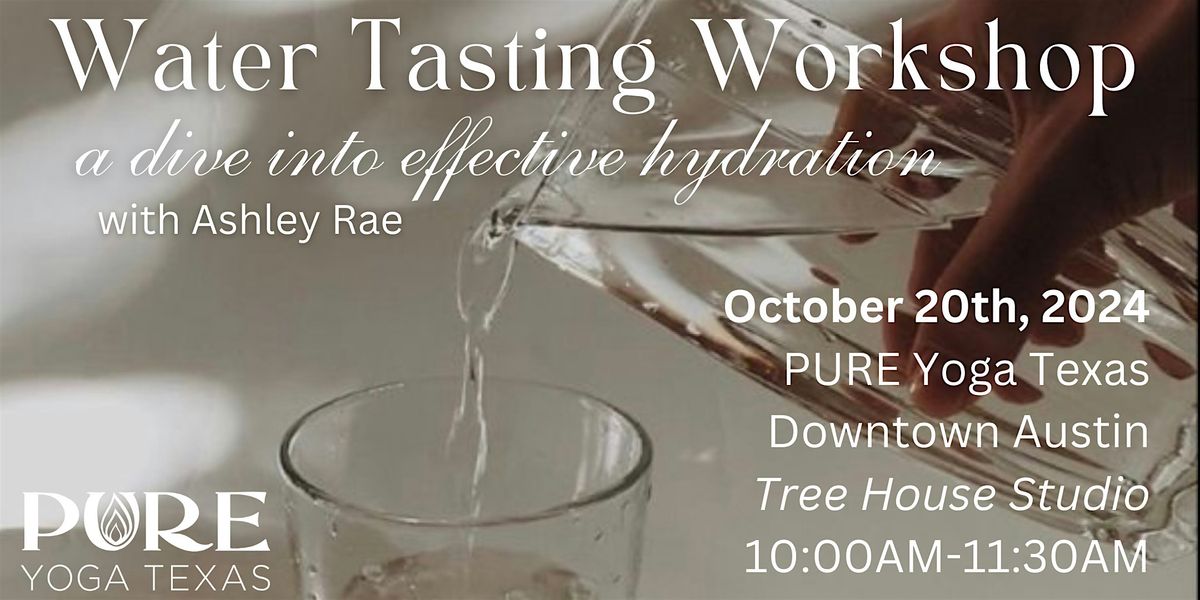 Water Tasting Workshop