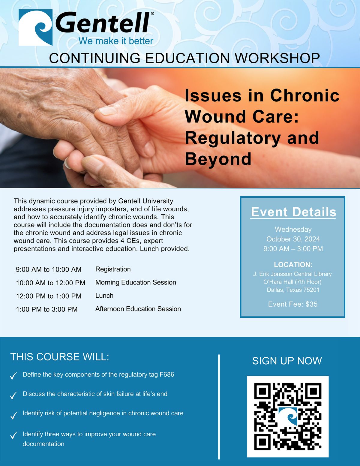 Gentell CE Event - Issues in Chronic Wound Care: Regulatory and Beyond