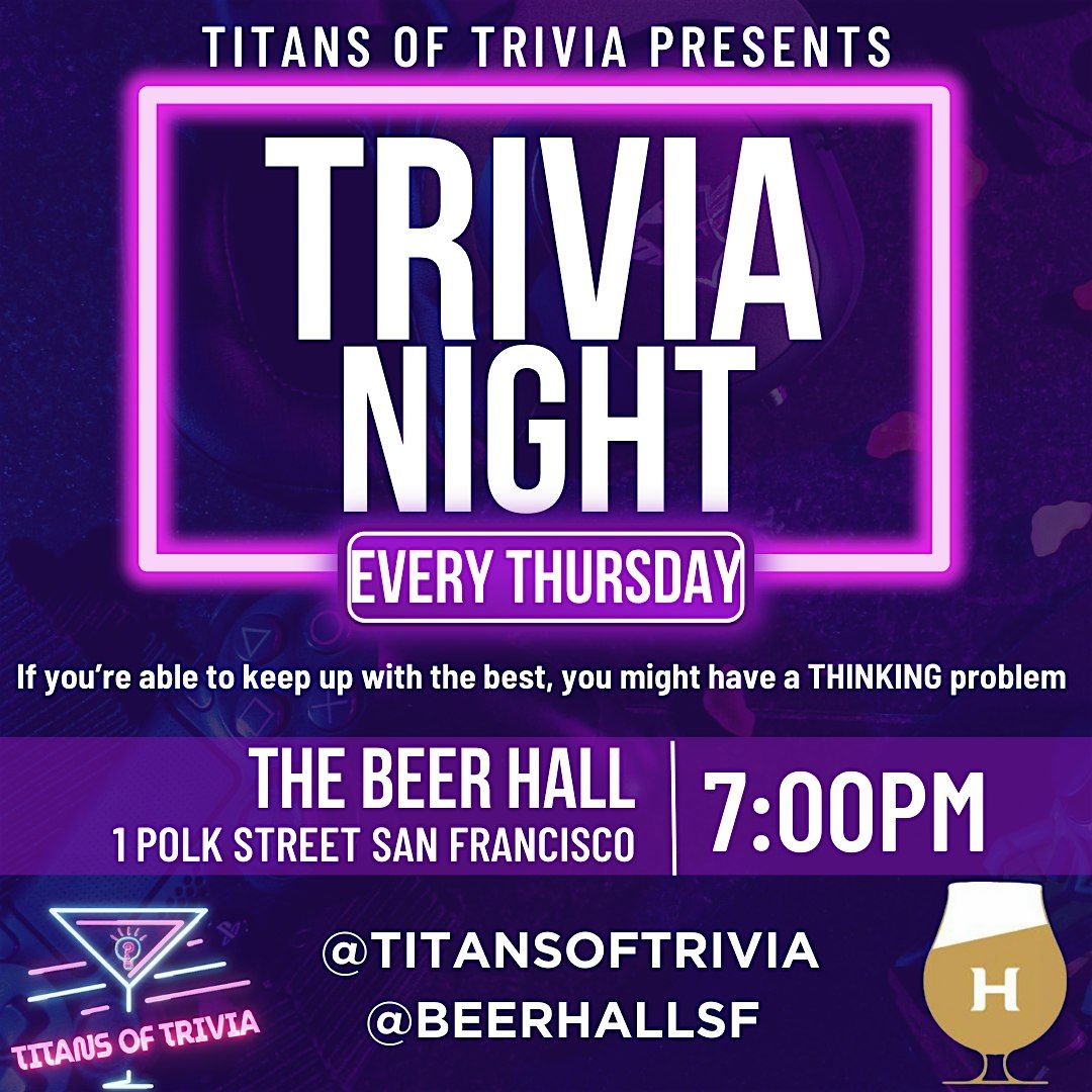 Trivia Night at The Beer Hall