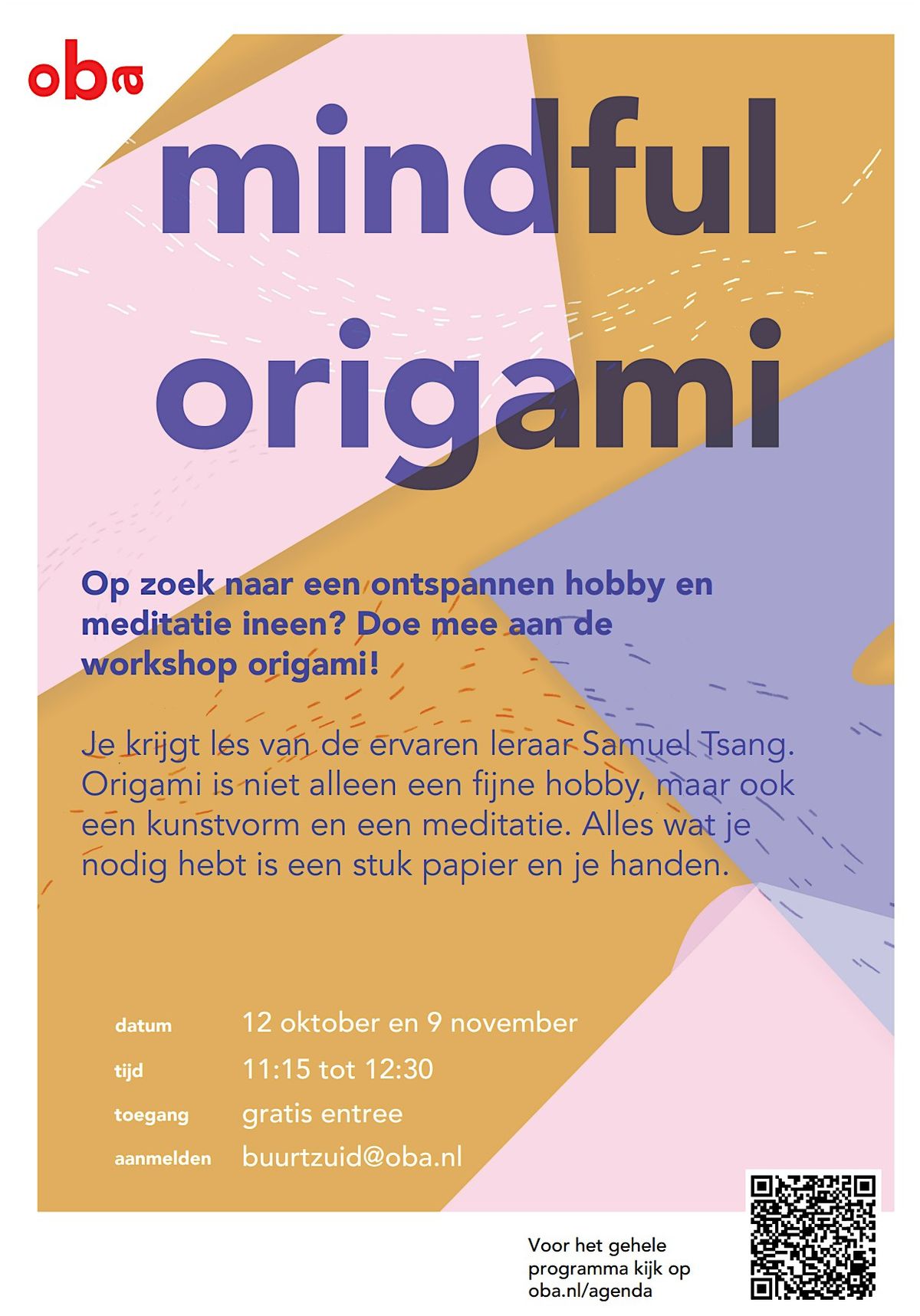 Free! Origami workshop at OBA CC Amstel