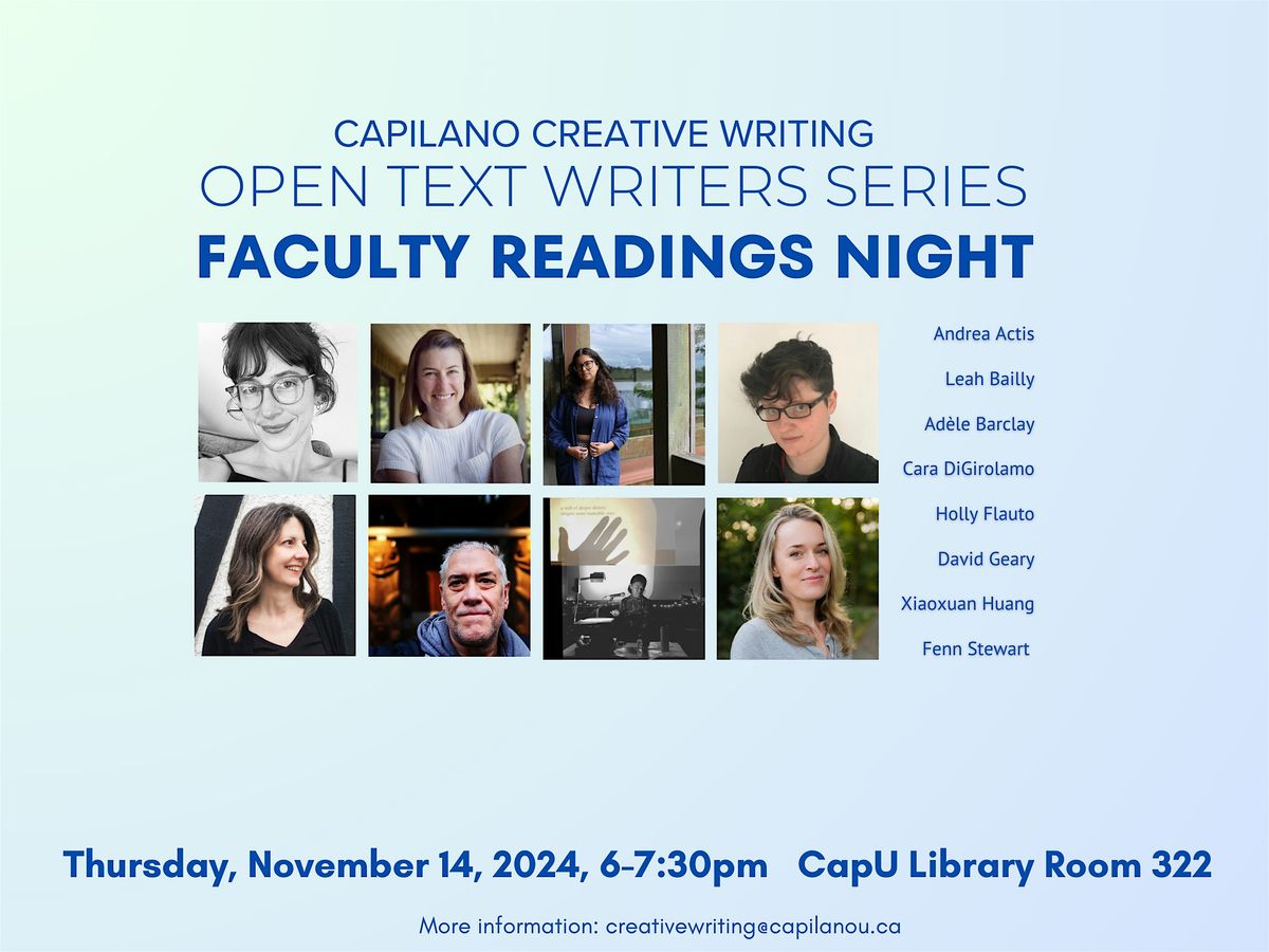 Open Text Faculty Readings Night