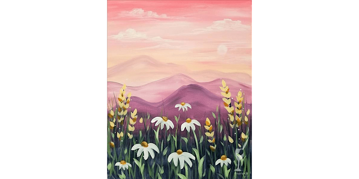 Misty Mountain Blooms - Paint and Sip in Houston | Classpop!\u2122