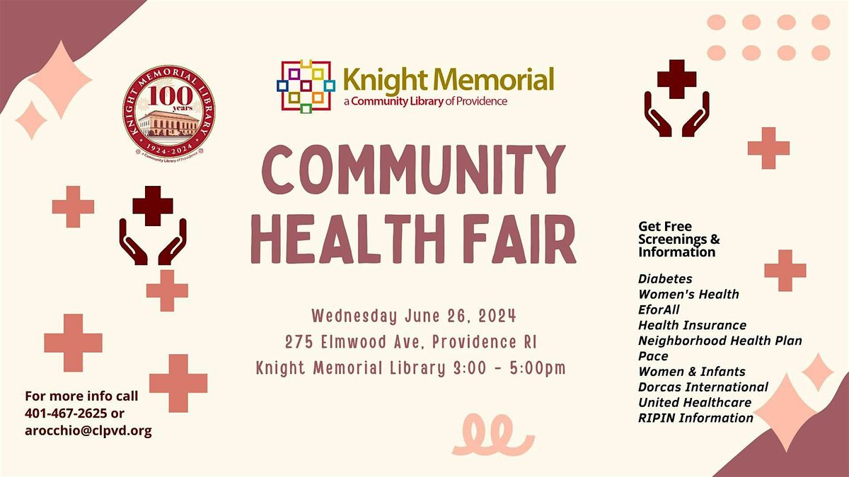 Come to our Community Health Fair and find out information regarding your h